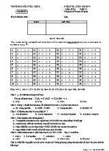 Đề kiểm tra cuối hè môn Hóa học Lớp 12 năm 2019 - Mã đề 002 - Trường Quốc tế Á Châu